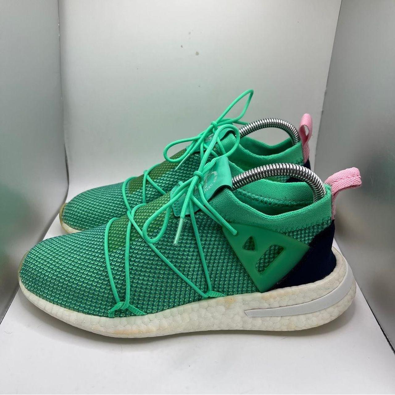 Women s green Adidas Arkyn knit shoes size 7 in good. Depop