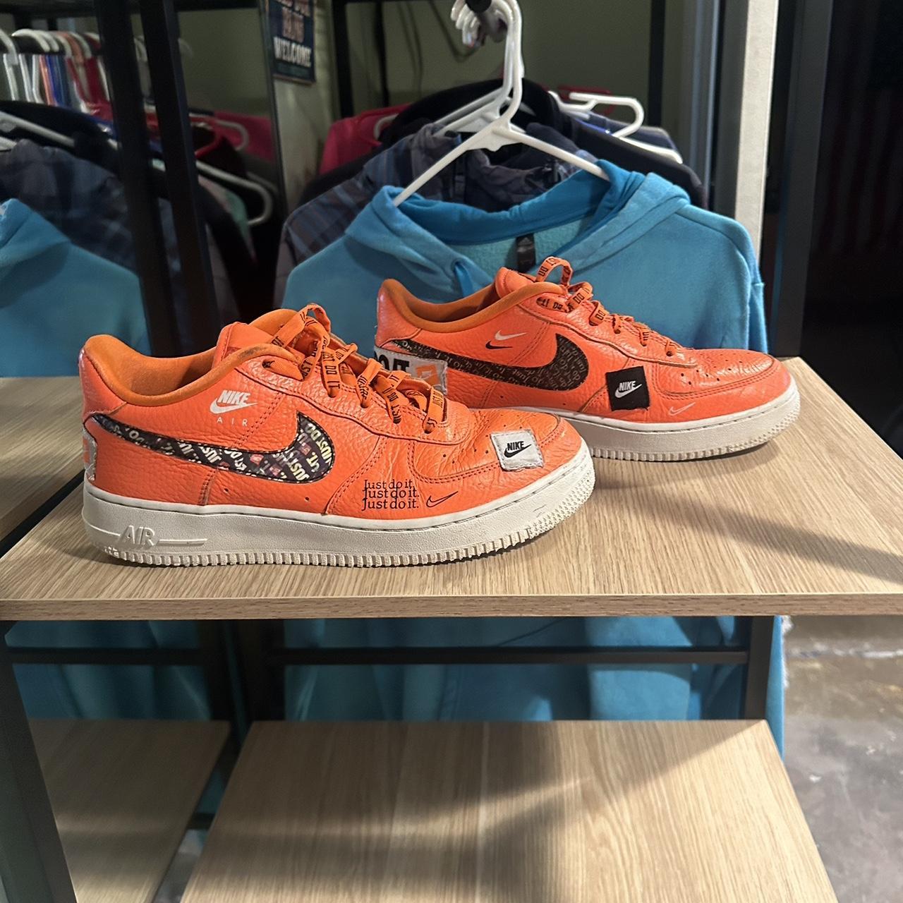 Orange nike just do it shoes online