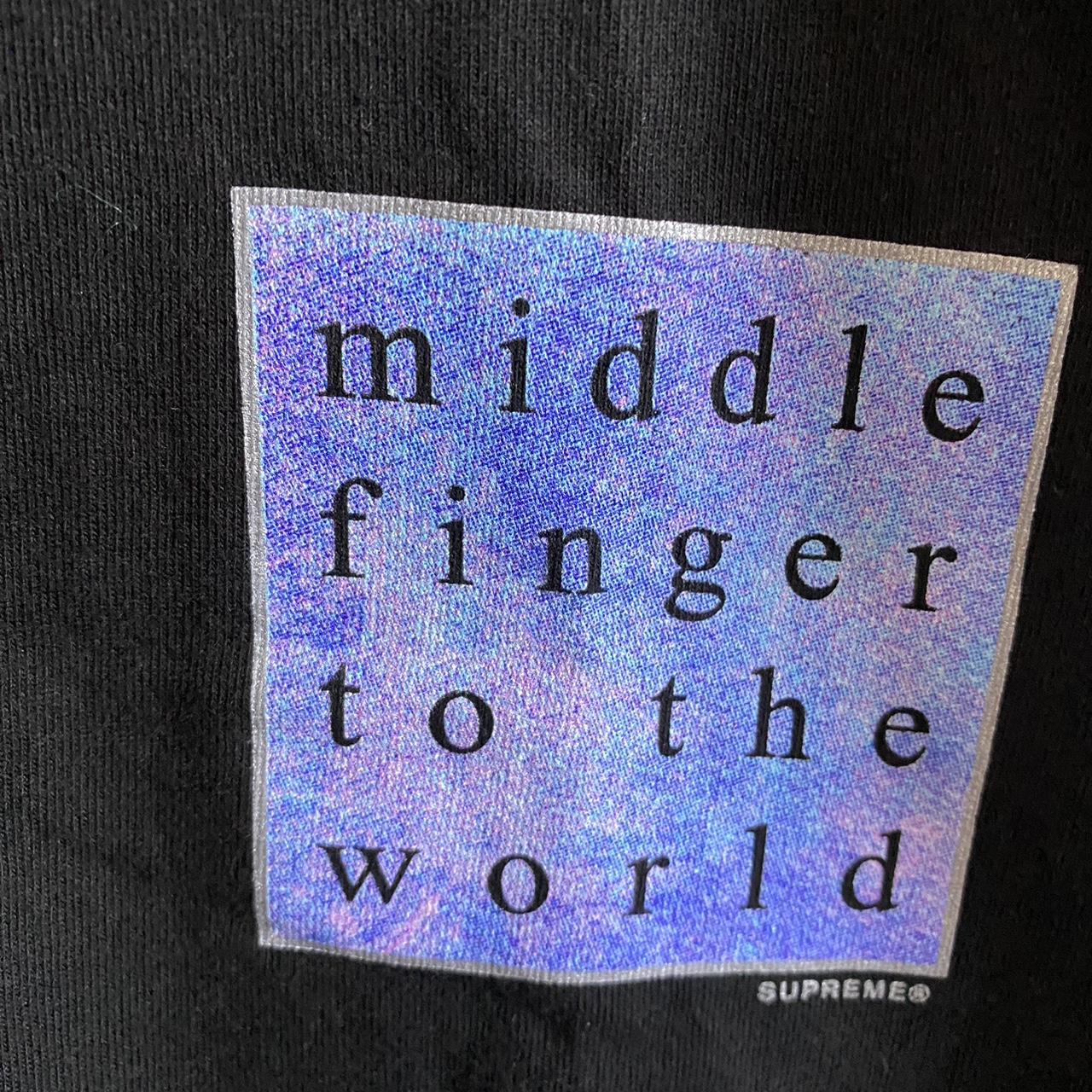 supreme コレクション tシャツ middle finger