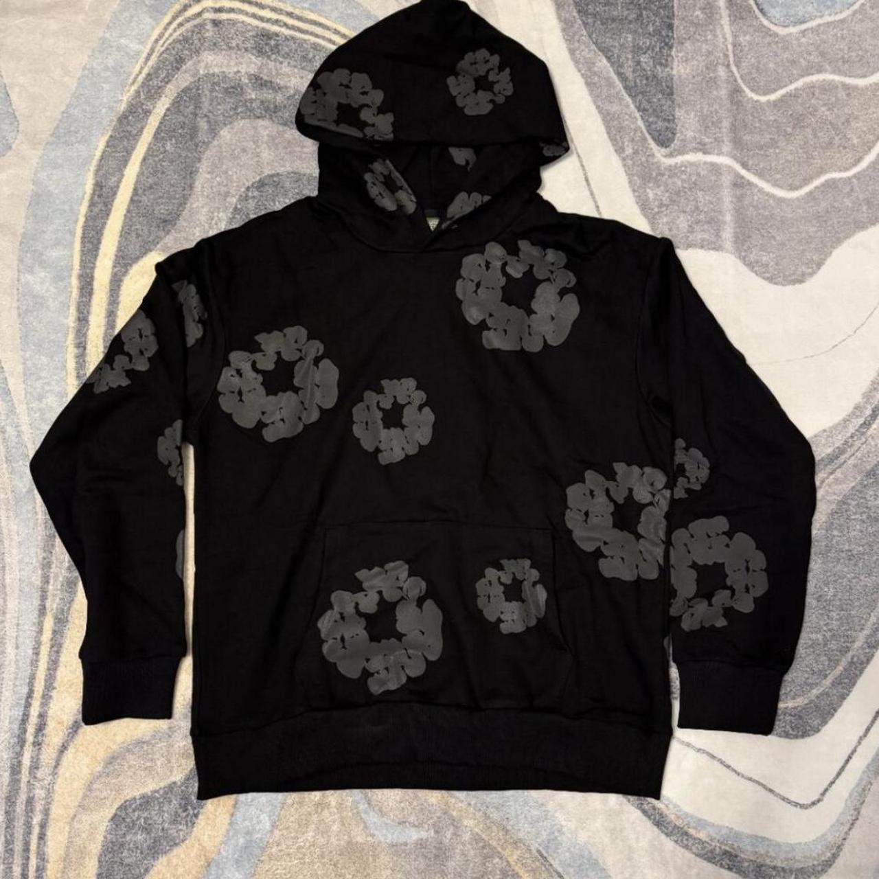 Black and grey denim tears hoodie Dm if interested! Depop