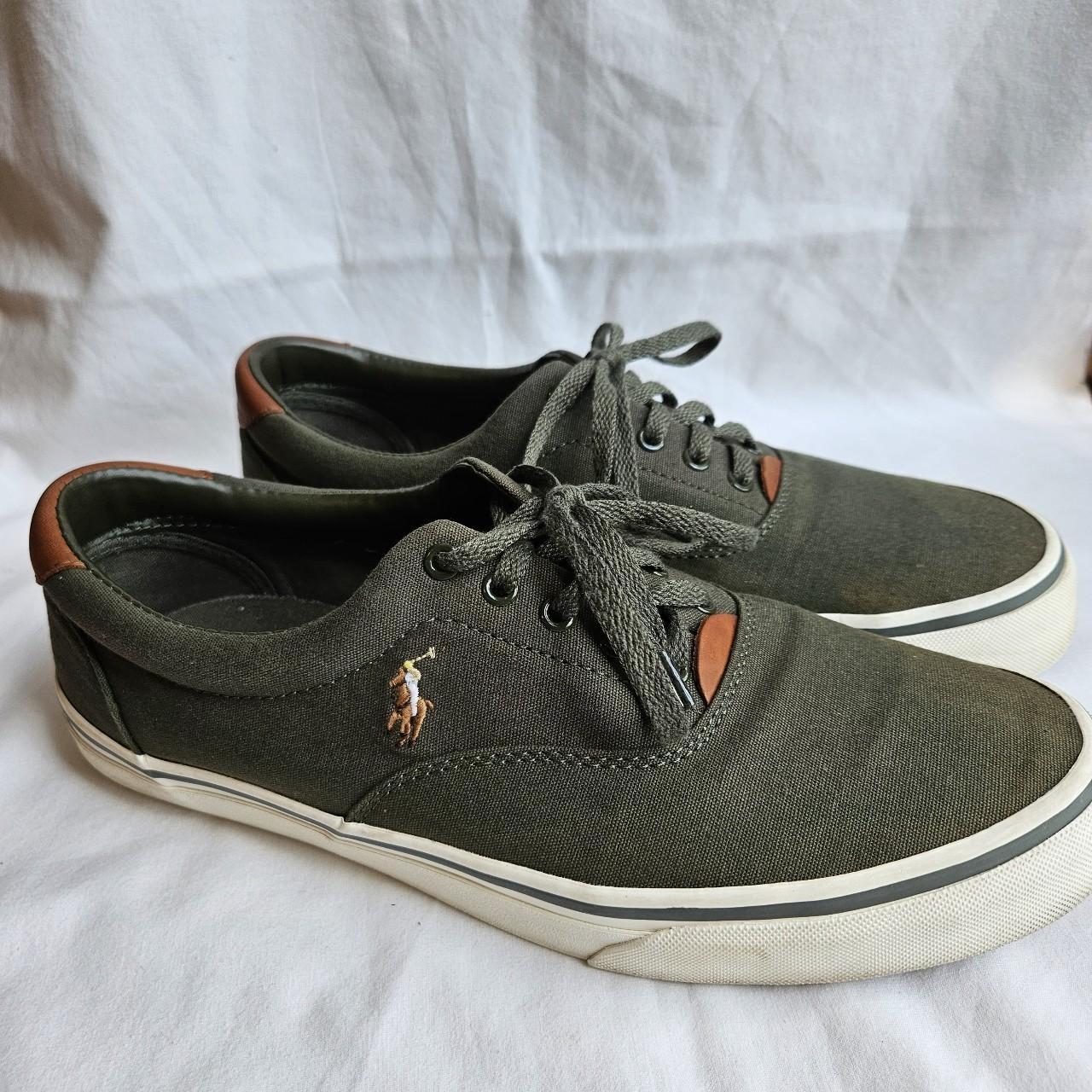 Polo Ralph Lauren Men s Thorton Olive Green Canvas. Depop