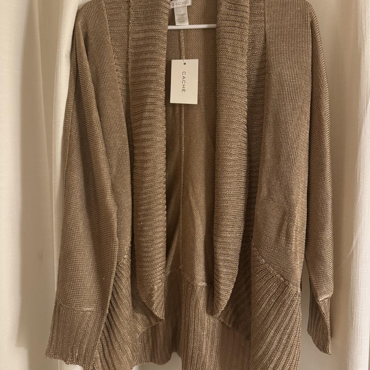 Cache Women's Cardigan - Gold/Tan - M – Cache gol… - image 1