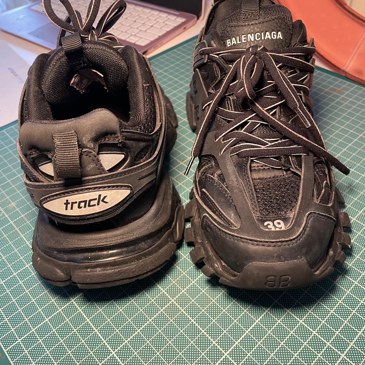 This all-black iteration of Balenciaga's 'Track' | Depop