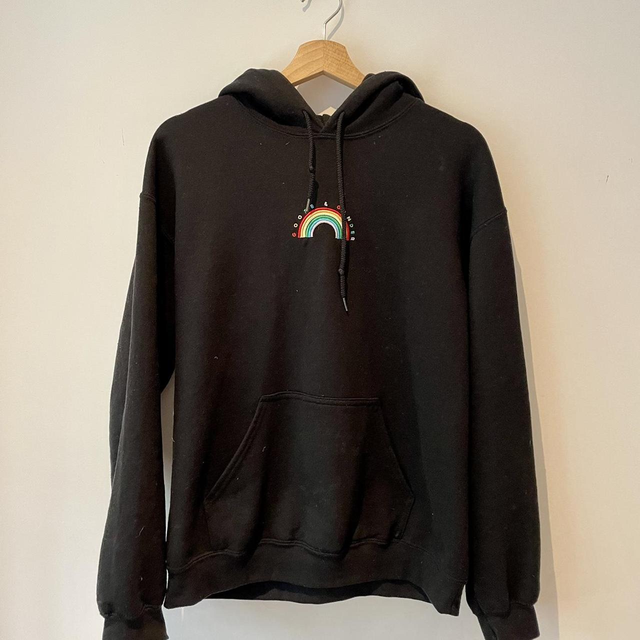 Goose & Gander Black Rainbow Hoodie Fits UK 1012 Depop