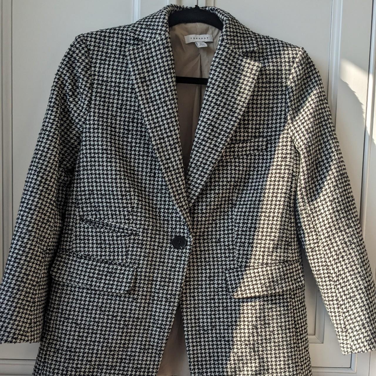 Oversized Topshop Houndstooth Blazer