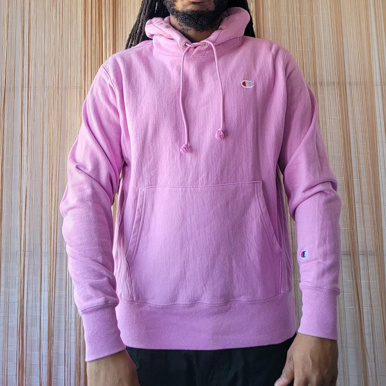 CHAMPION REVERSE WEAVE HOODIE IN PINK Depop