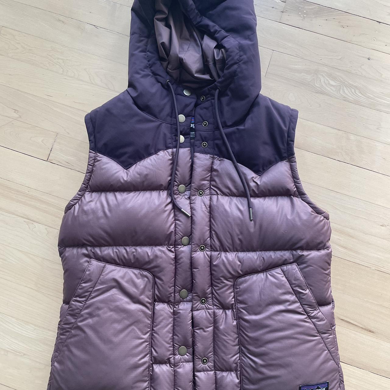 Patagonia womens bivy down authentic vest burgandy