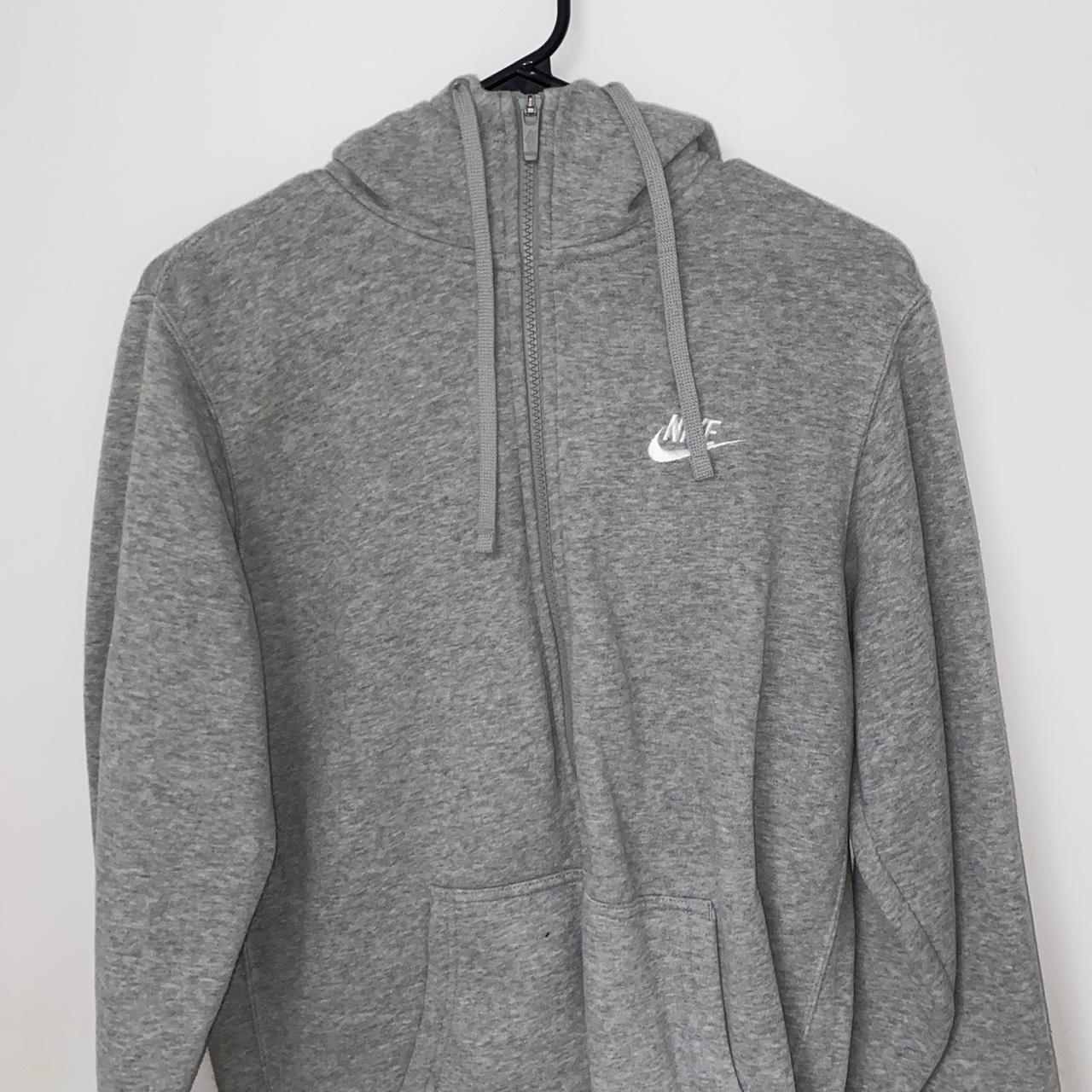 Dark grey nike zip up online hoodie