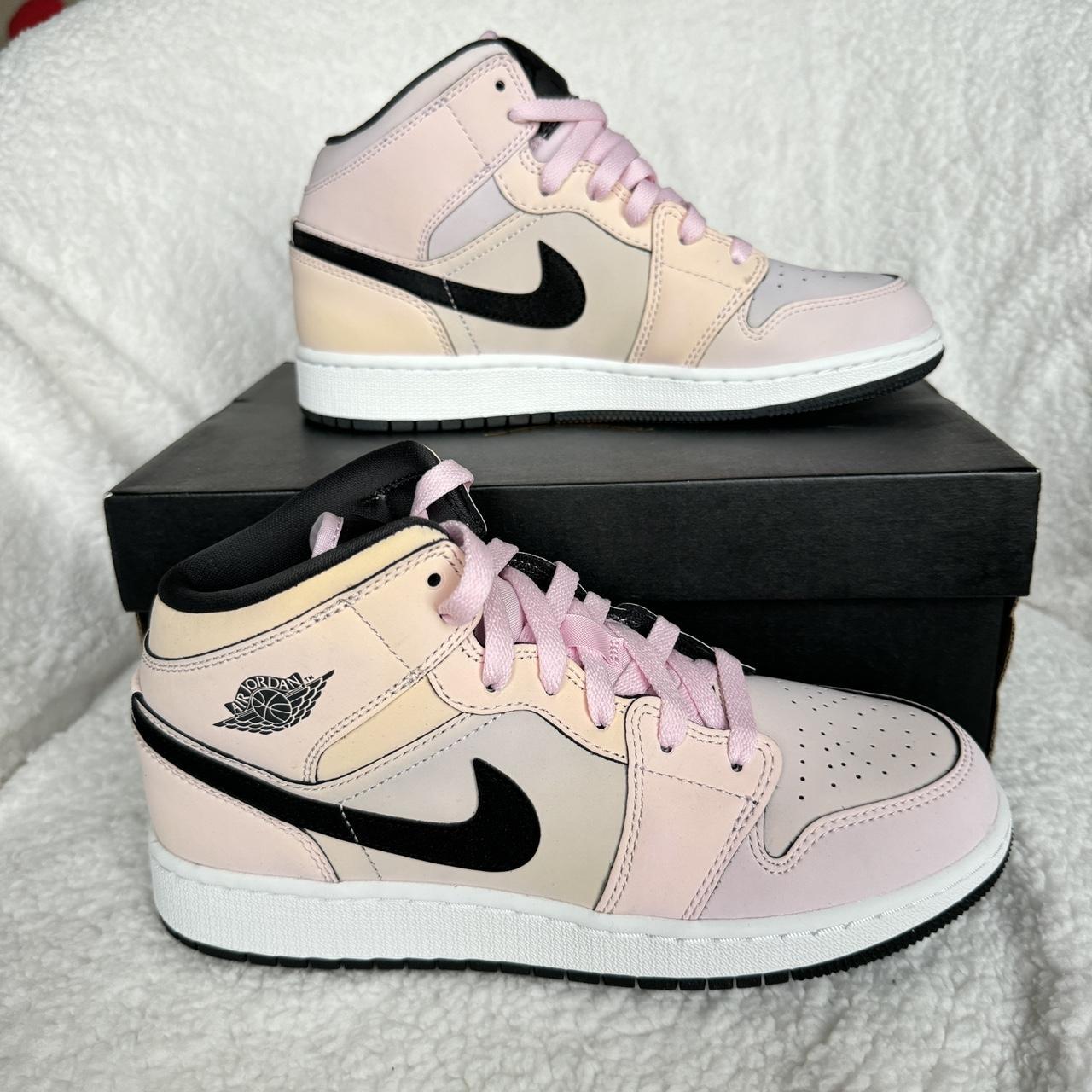 Brand New Air Jordan 1 Mid Pink Foam sneakers. Depop