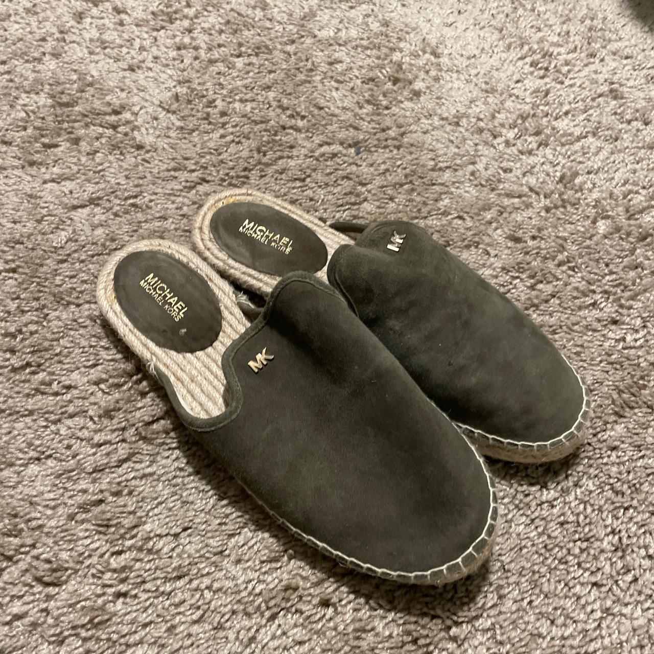 Michael Kors slip on house shoes. Size 7. Olive