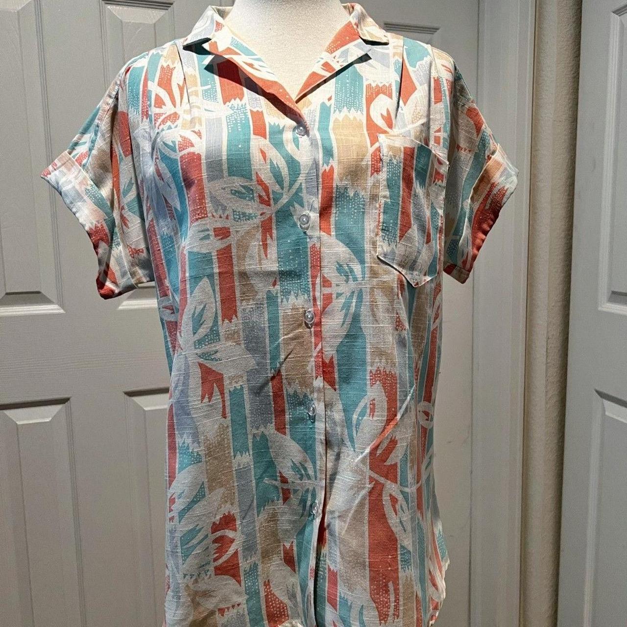 Source Unknown Women's Blouse - Cream/Multi - 10 … - image 2