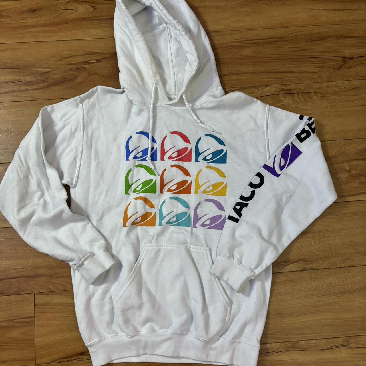 Taco Bell white hoodie with a nice graphic TacoBell