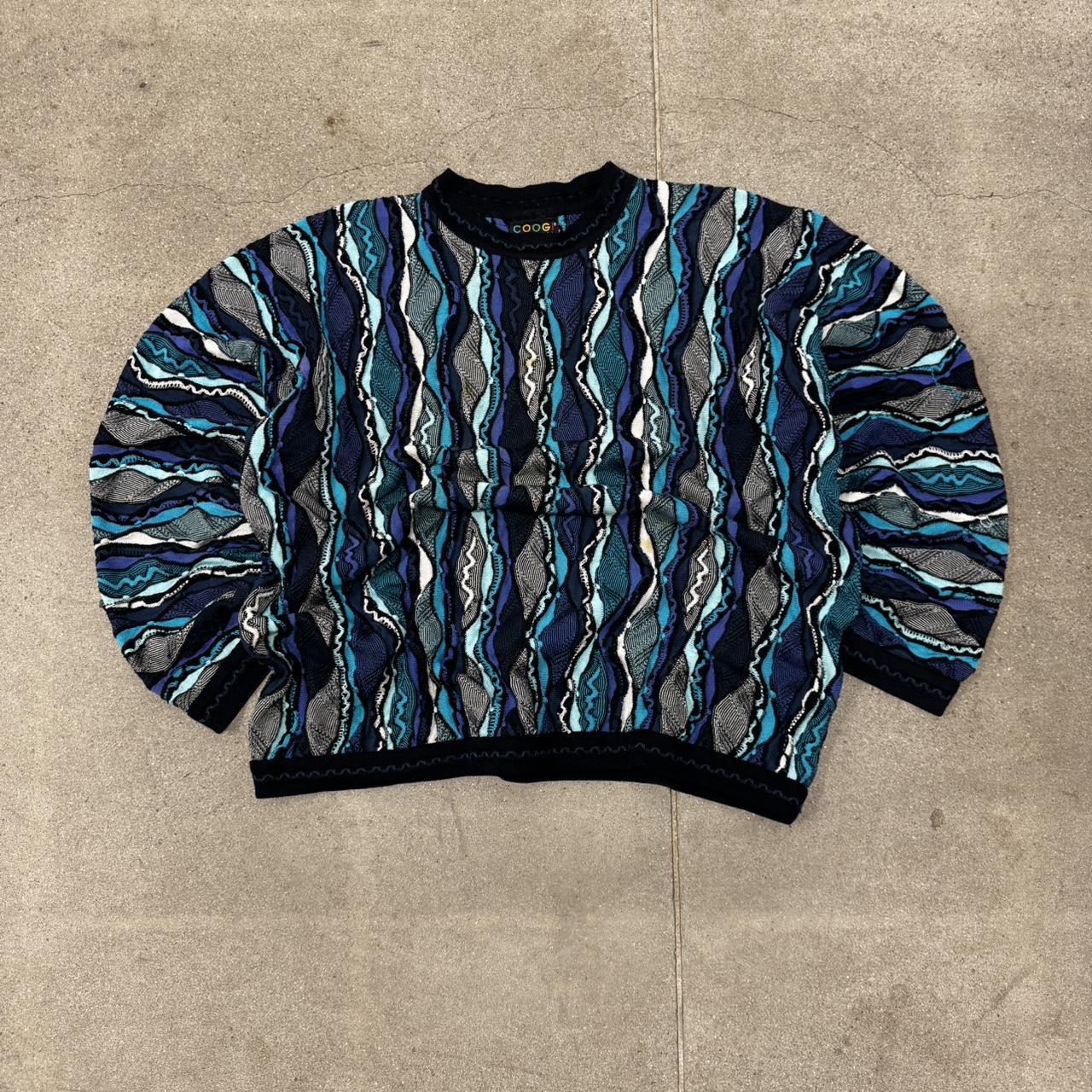 Coogi Men's Sweater - Multi/Blue - L – Coogi mult… - image 1