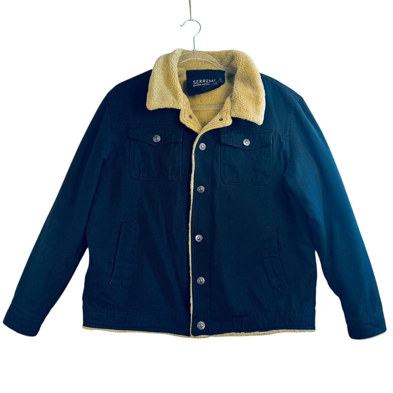 Preloved Men's Shacket Jacket - Black/Tan - L – S… - image 1