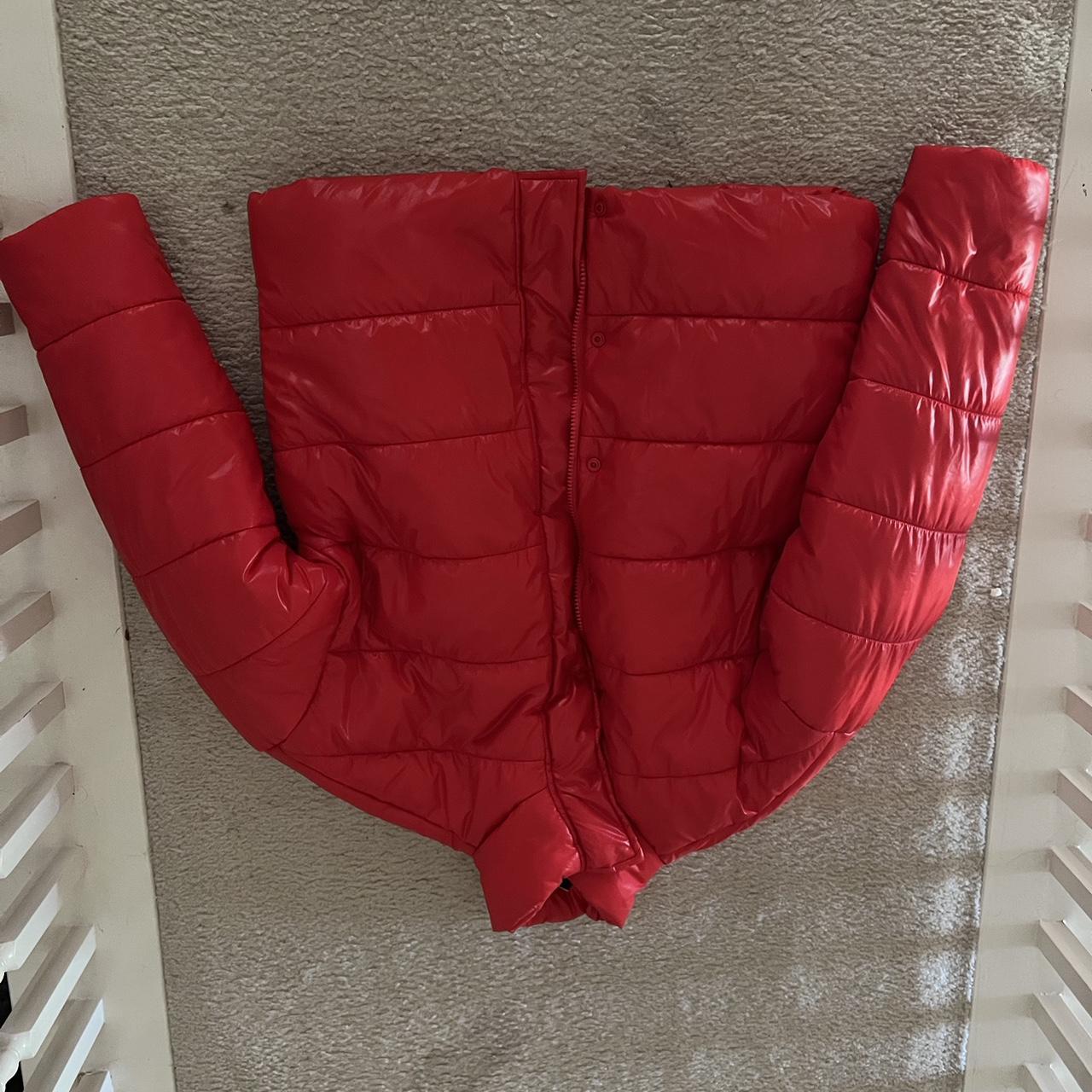 yeezy red puffer jacket