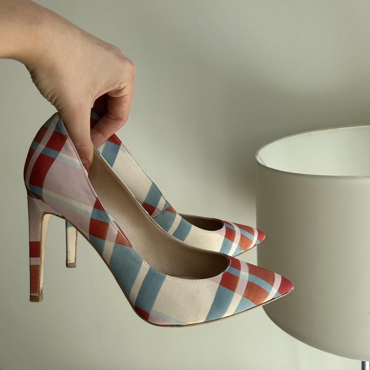 Blue best sale plaid heels