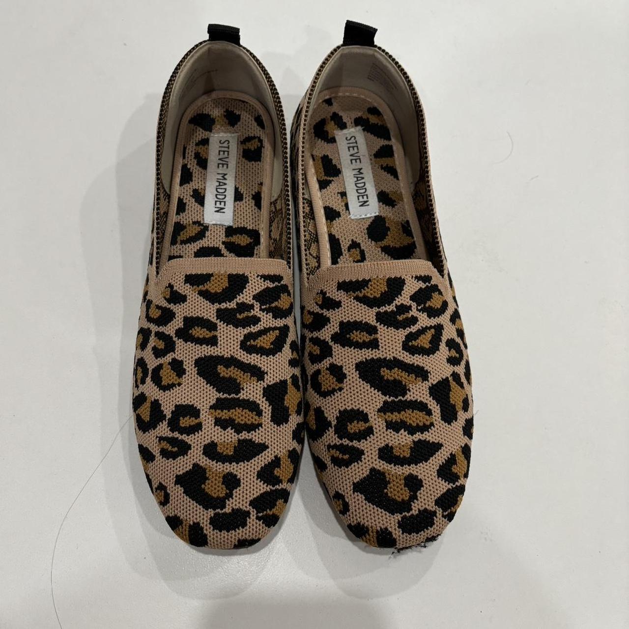 Steve Madden leopard print slip ons. Depop