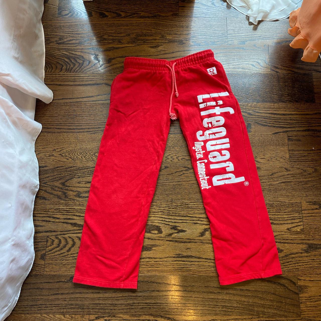 Red Lifeguard Sweatpants Low waisted Lifeguard