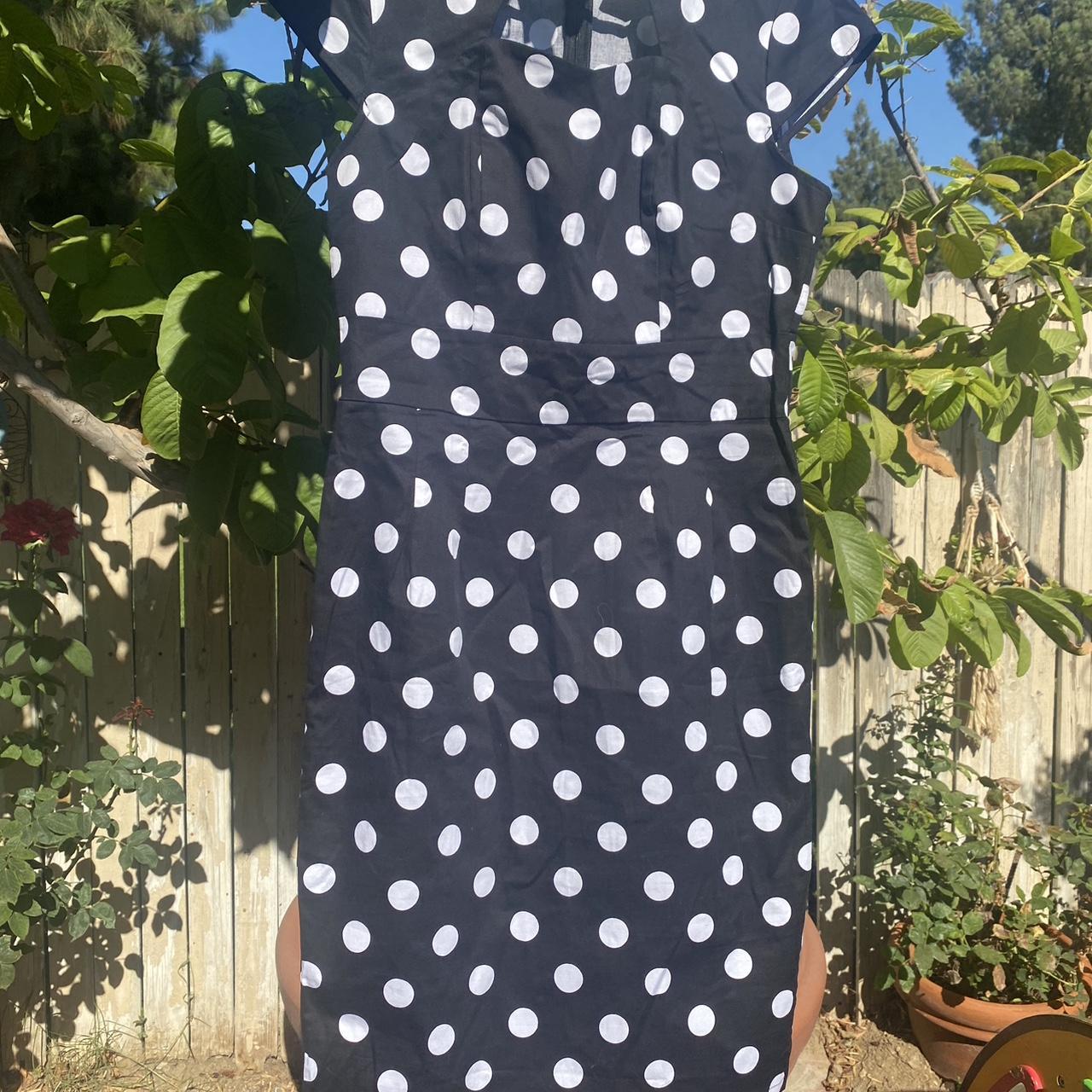 Grace Karin black and white polka dot vintage