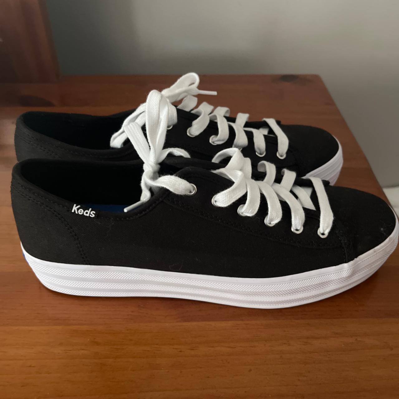 Black canvas keds best sale