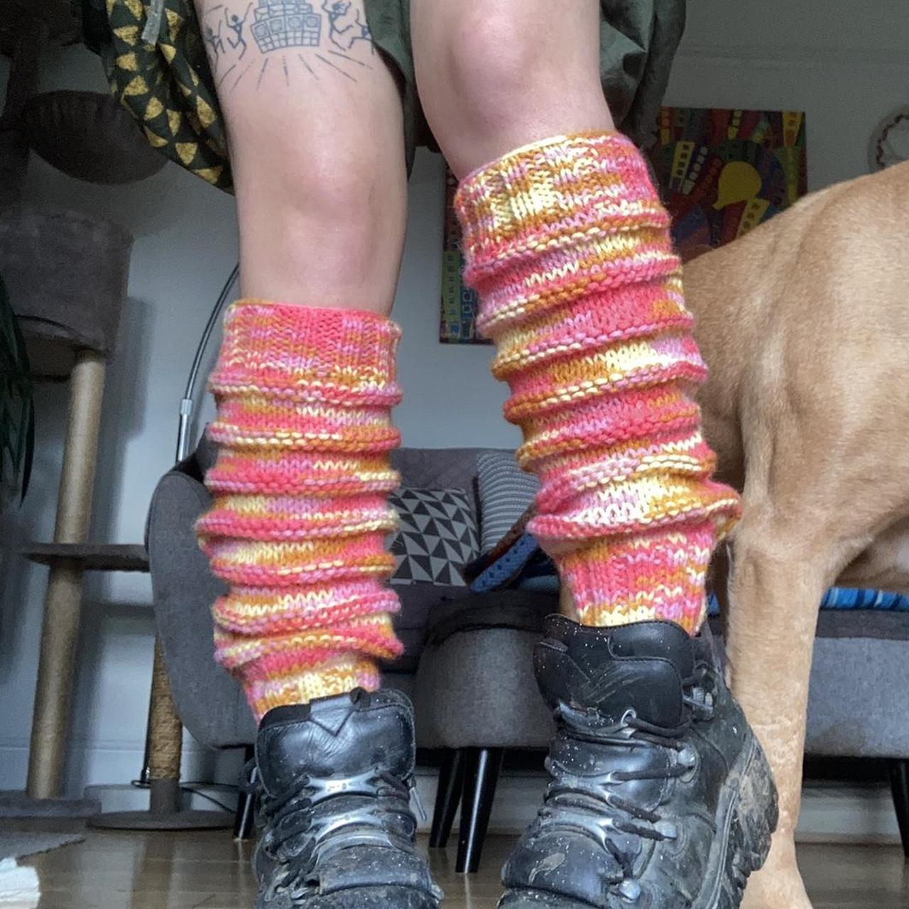 Knitted leg warmers Handmade by my nana Look great Depop