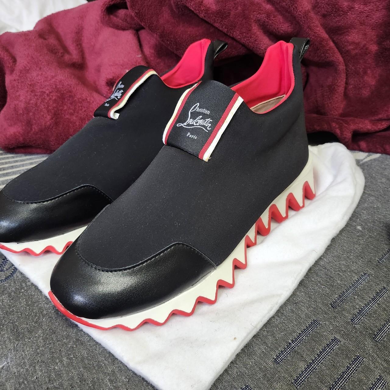 Christian Louboutin black red white Tiketa Run. Depop