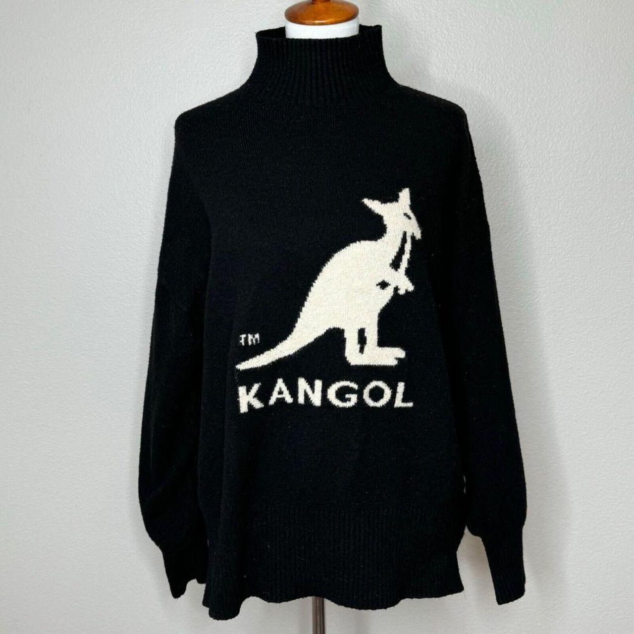KANGOL x H&M Oversized Sweater SMALL Black Kangaroo... Depop