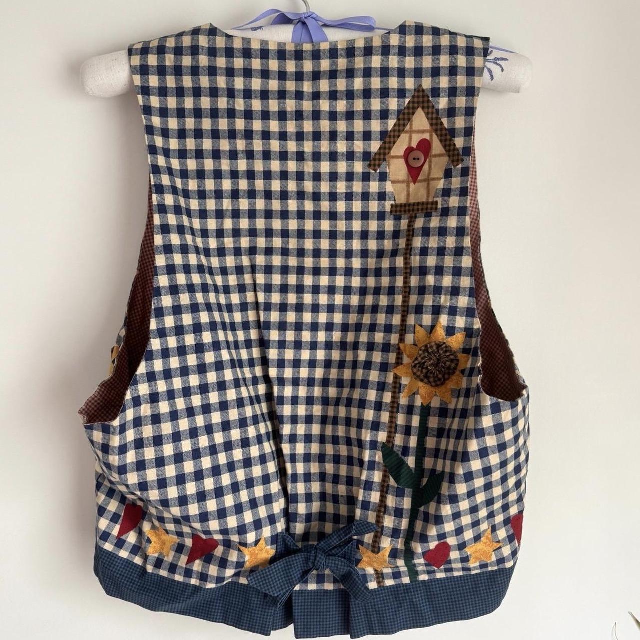 Women's Vest - Multi - L – Retro Patchwork Sunflo… - image 2