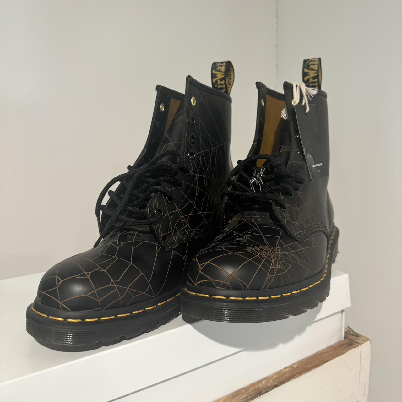 YOHJI YAMAMOTO X DR. MARTENS 1460 SPIDER WEB BOOT. | Depop