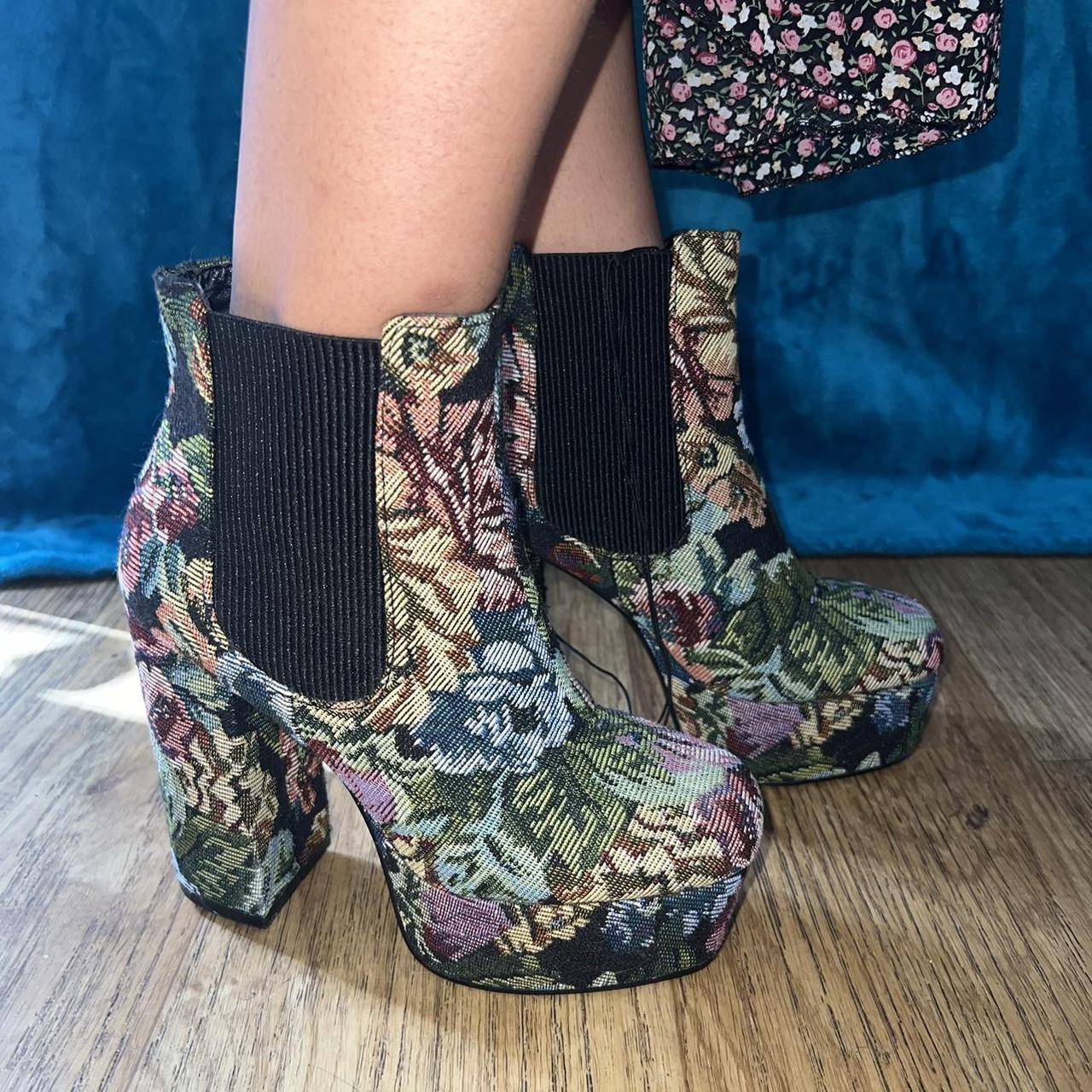 OFFER ANYTHING floral tapestry boots from Forever