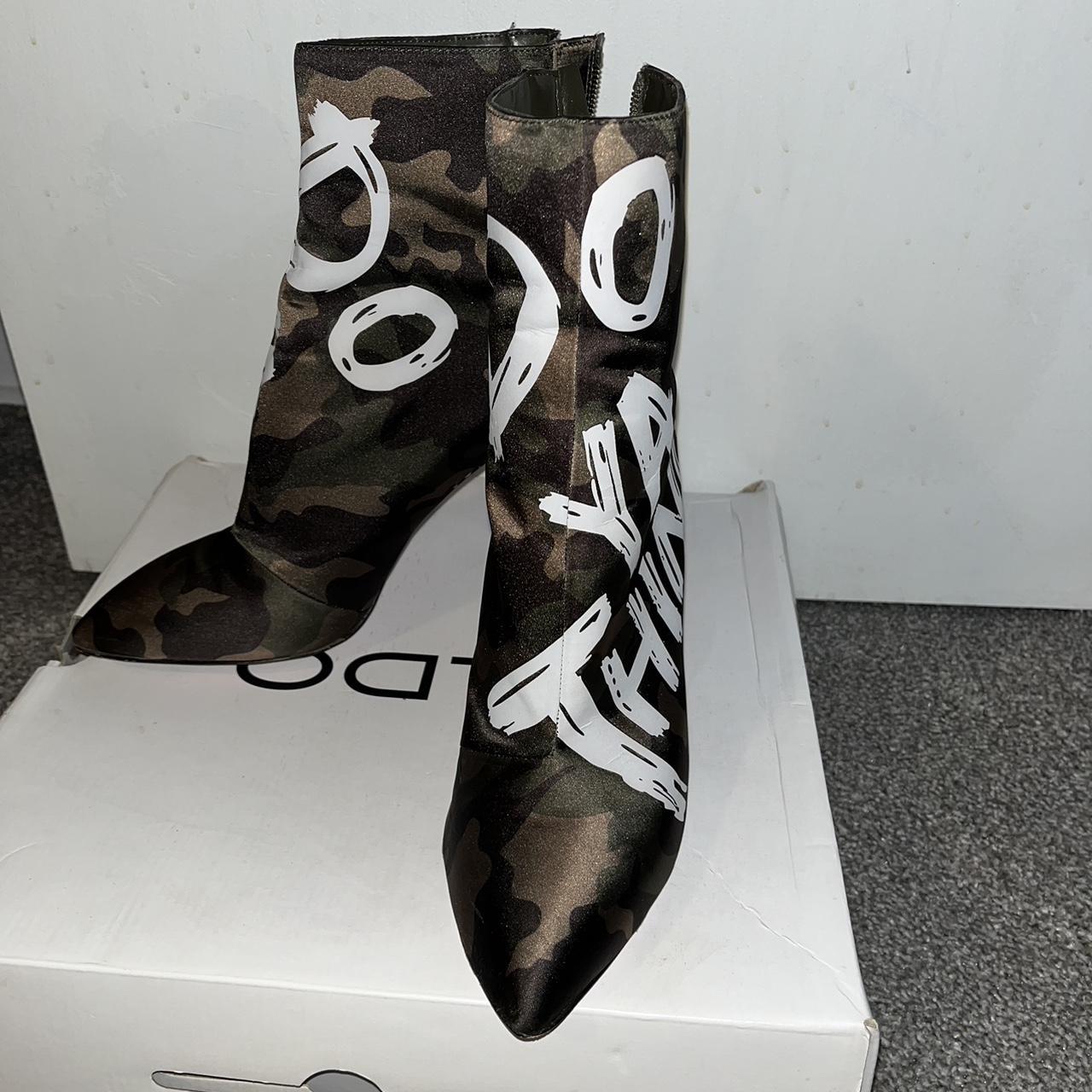 Black and white camo boots Depop