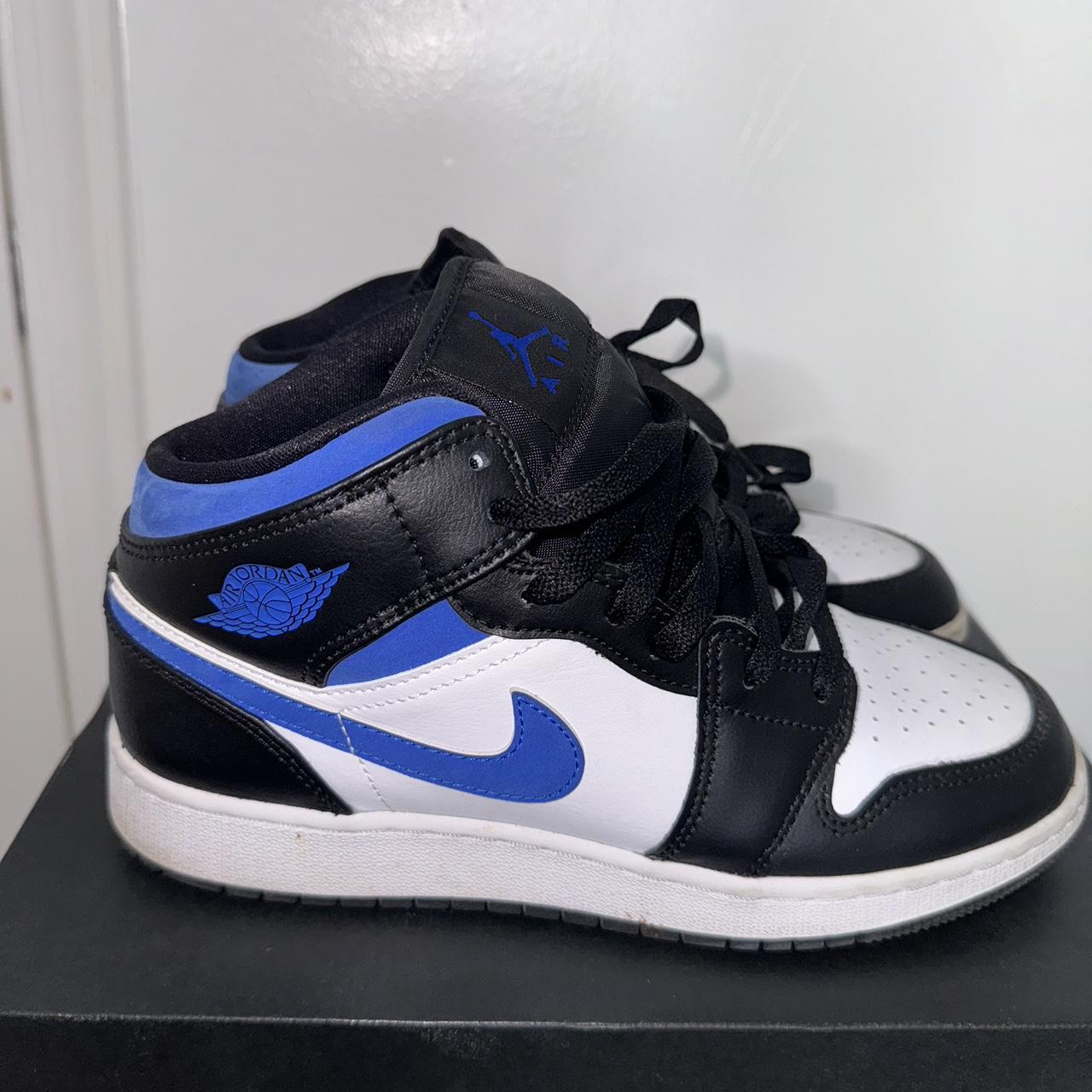 blue and black jordan 1 size 7