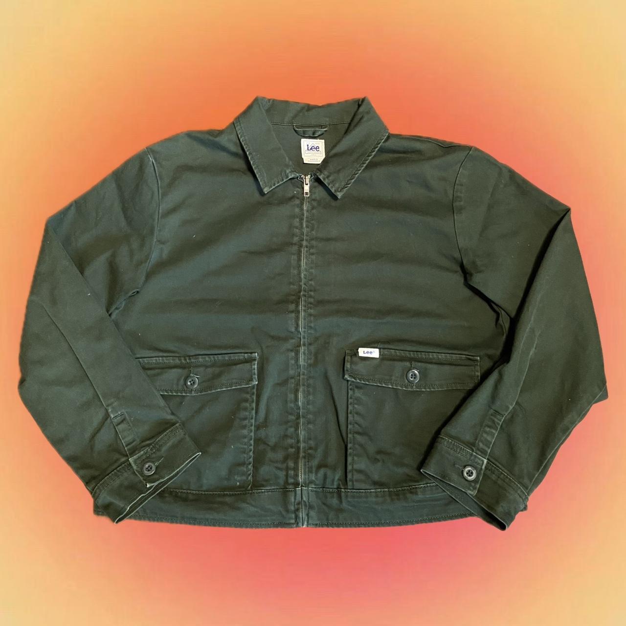 Forest green Lee work jacket Flaws are mostlty... - Depop