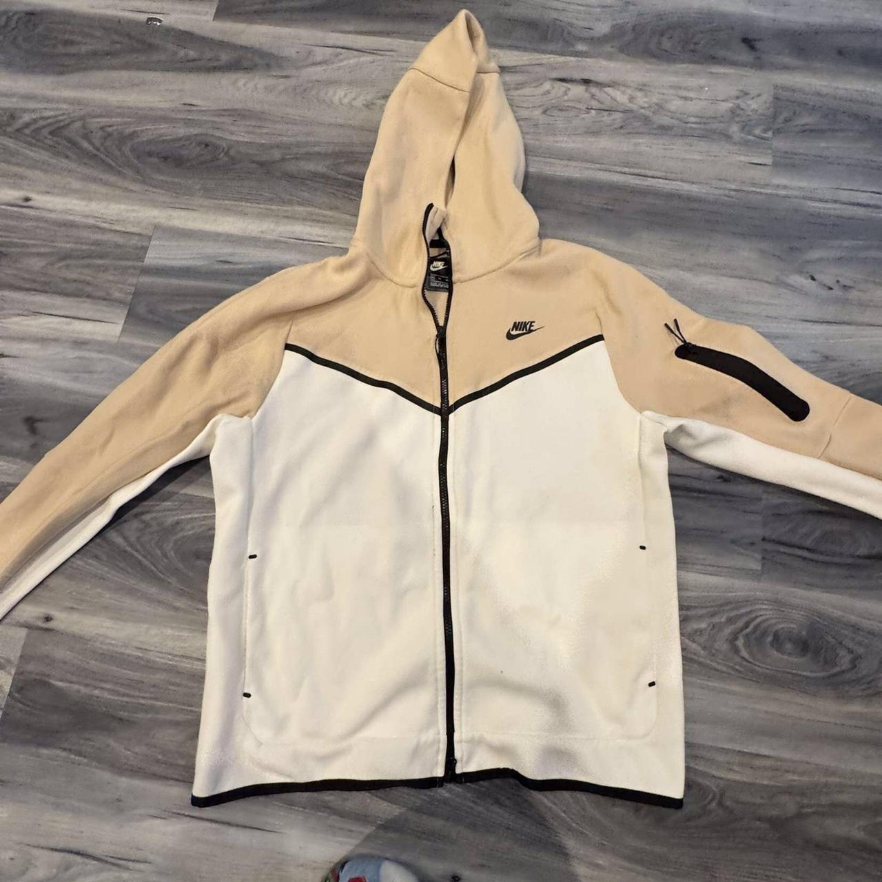 white and gold nike hoodie men