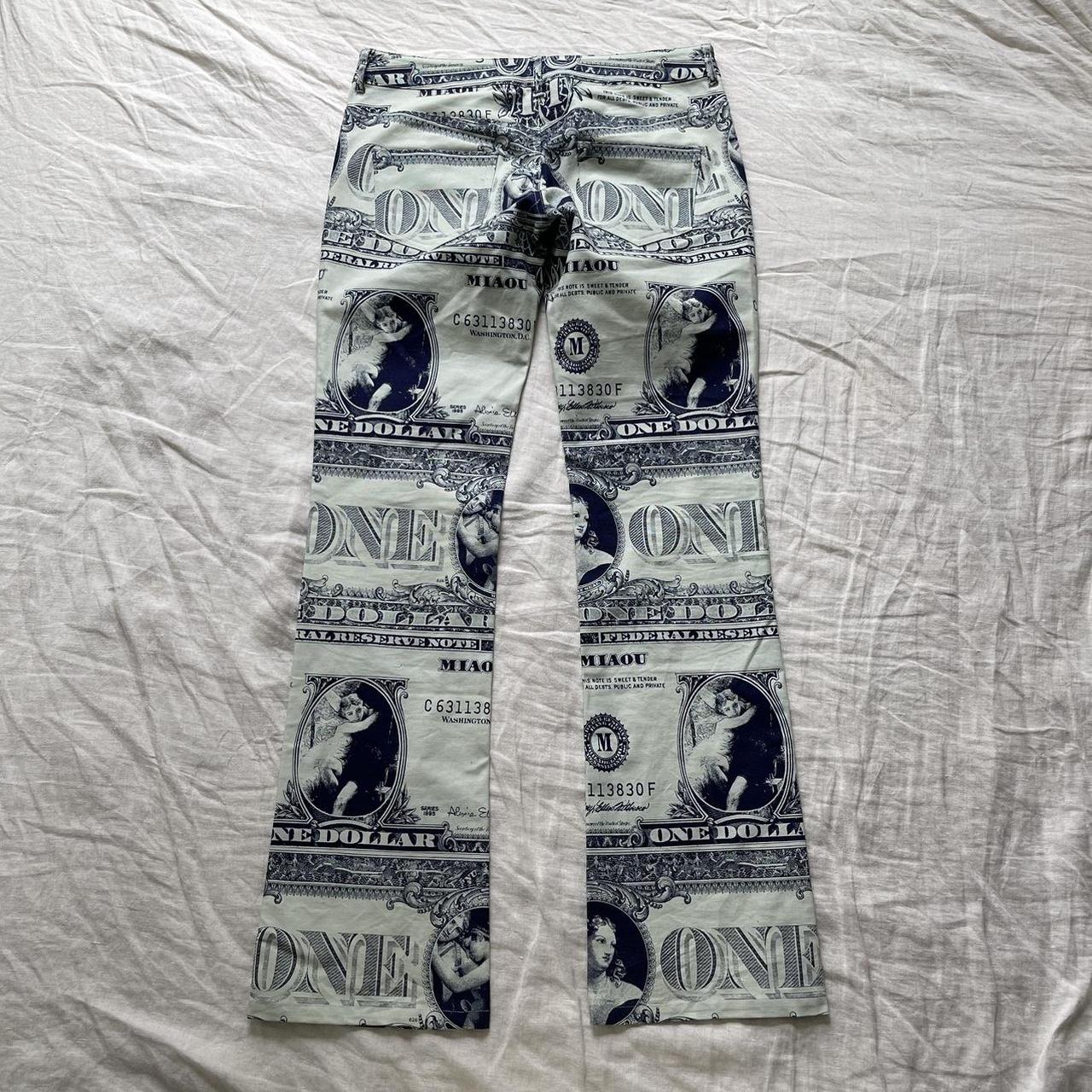 Miaou Lowrider Jeans in Money Print. Size small.... - Depop