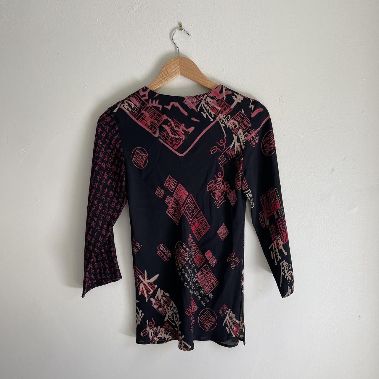 Women's Black and Red Blouse | Depop