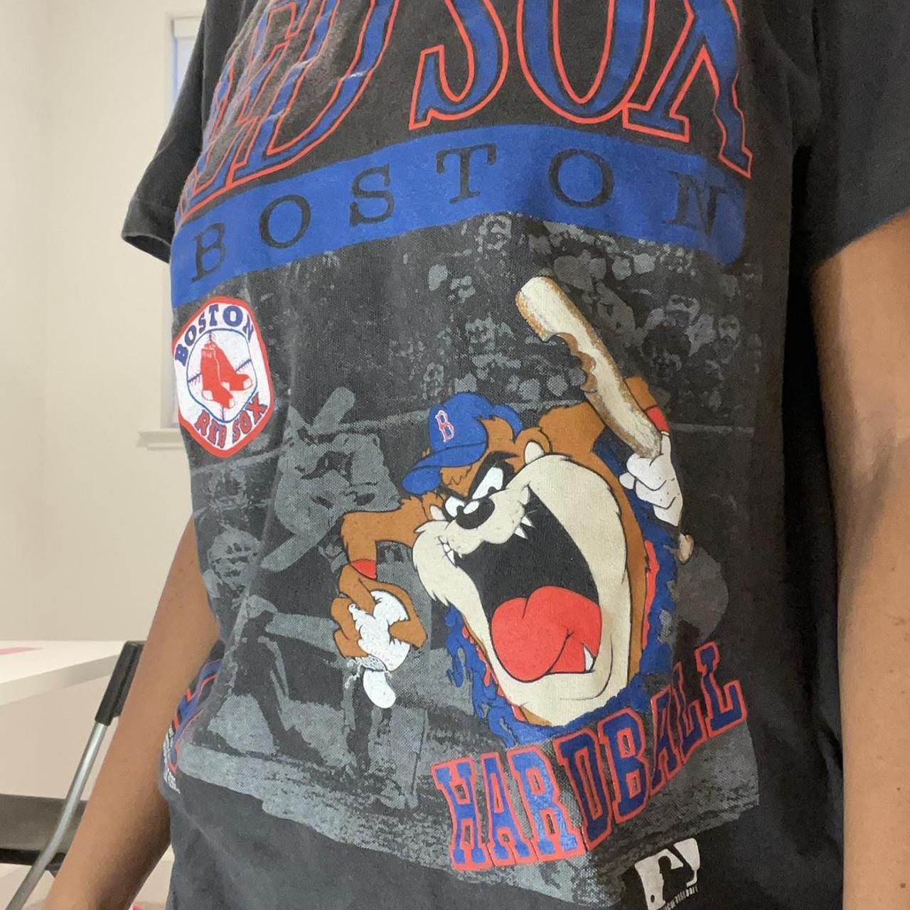 Vintage Looney Tunes MLB Boston Red Sox Baseball - Depop