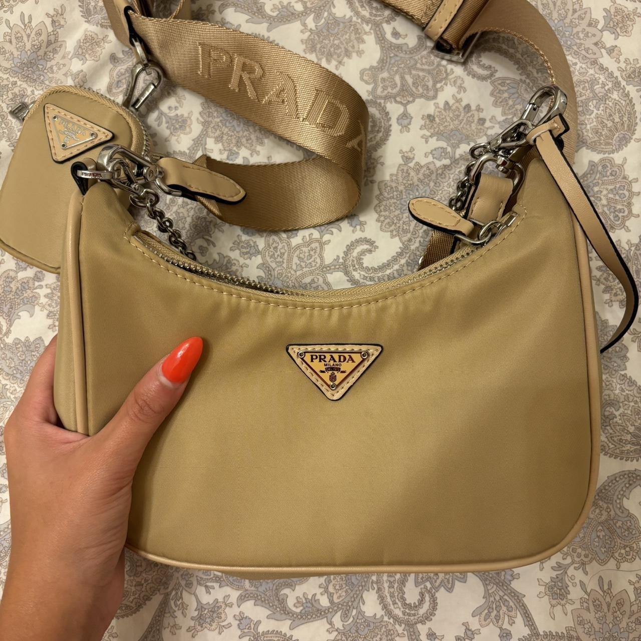 Khaki PRADA purse Goes with any and everything Can