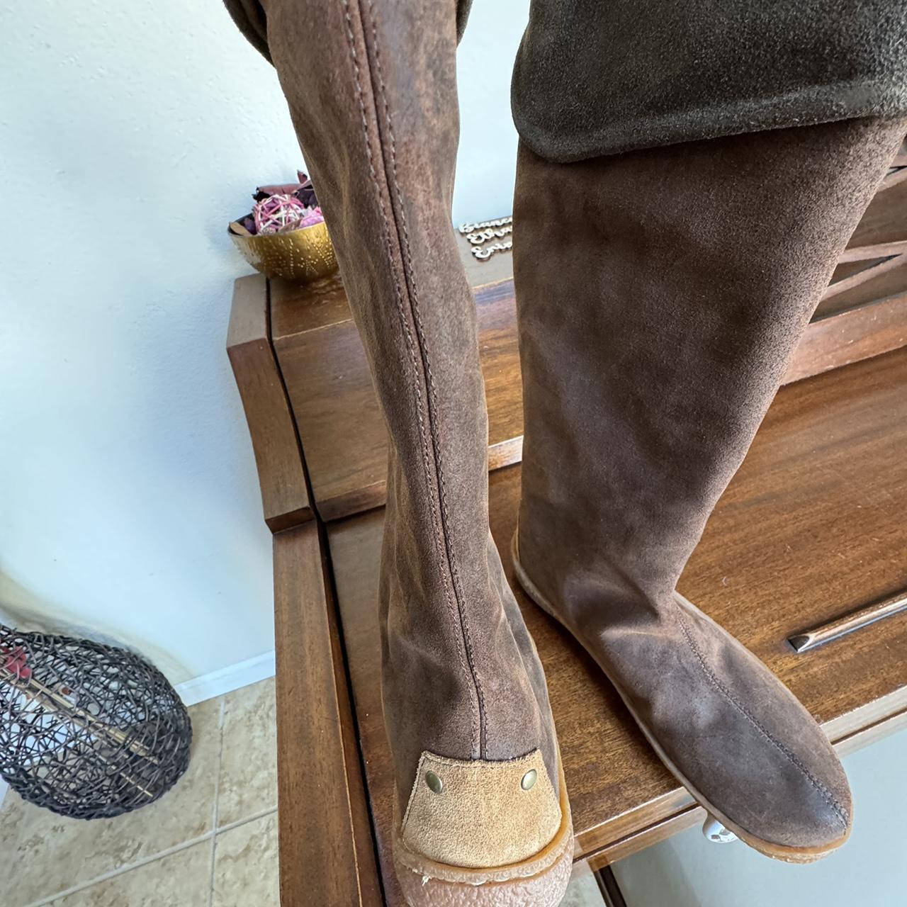 Suede leather knee high women's Camper Depop