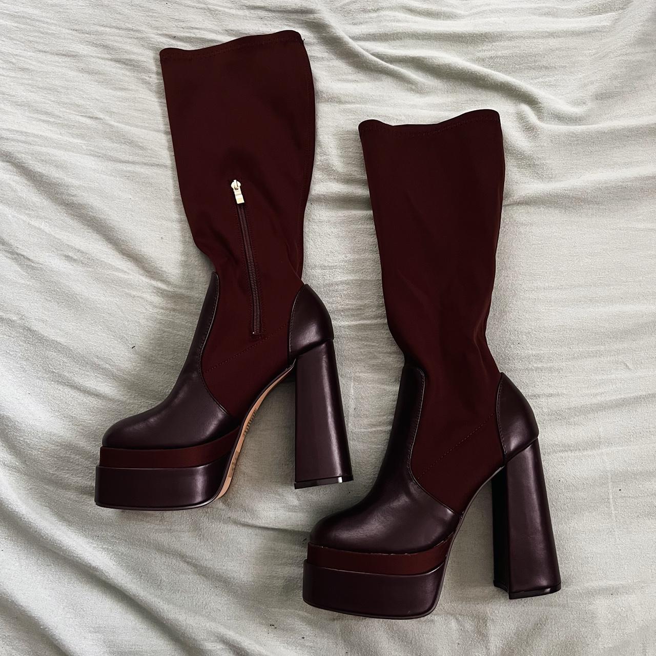 Fashion Nova Women's Brown Boots | Depop