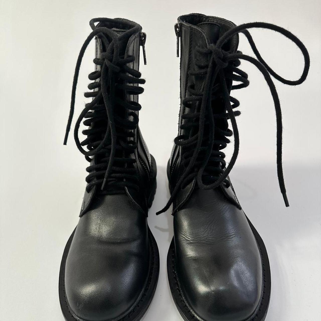 ann demeuleester combat boots in