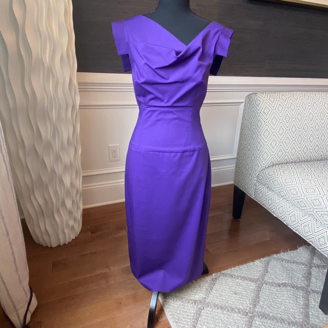 Black halo purple dress best sale