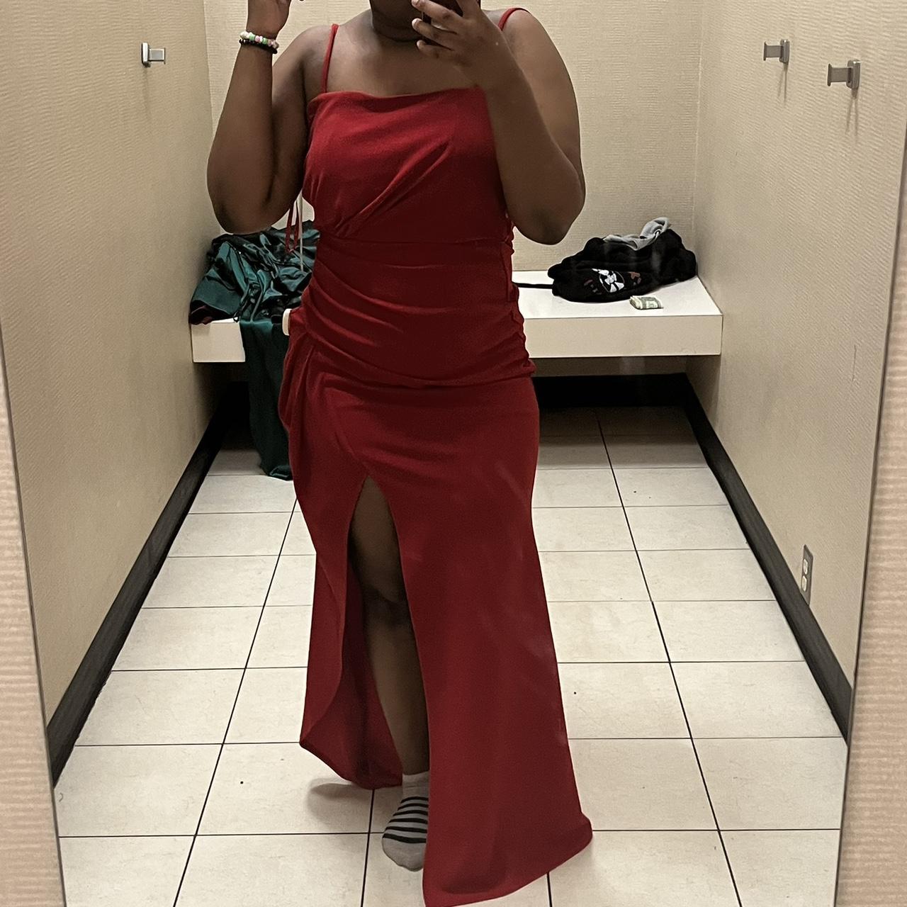 long red dress only worn once Depop