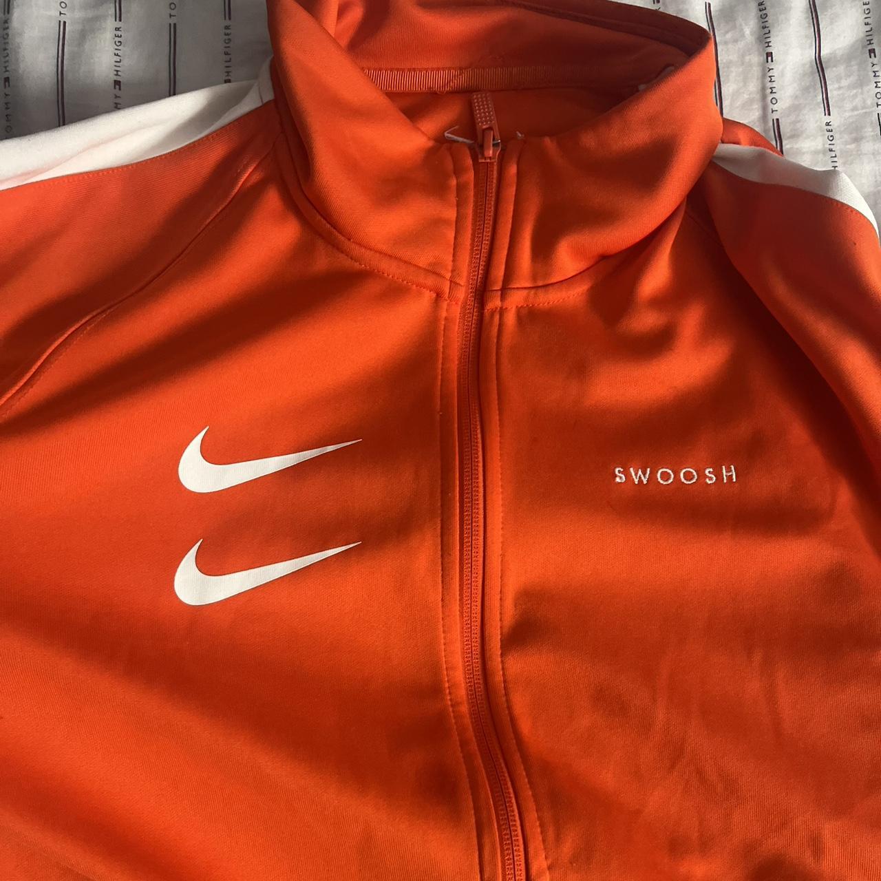 Nike Men's Sweatshirt Orange XS – Nike Swoosh orange and white