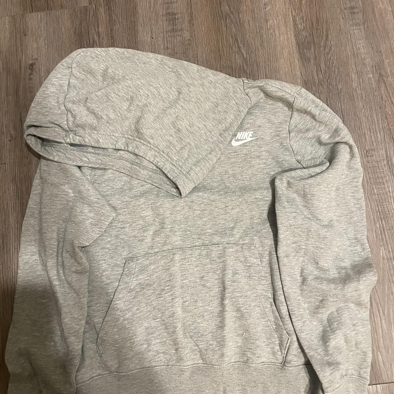 grey plain nike hoodie