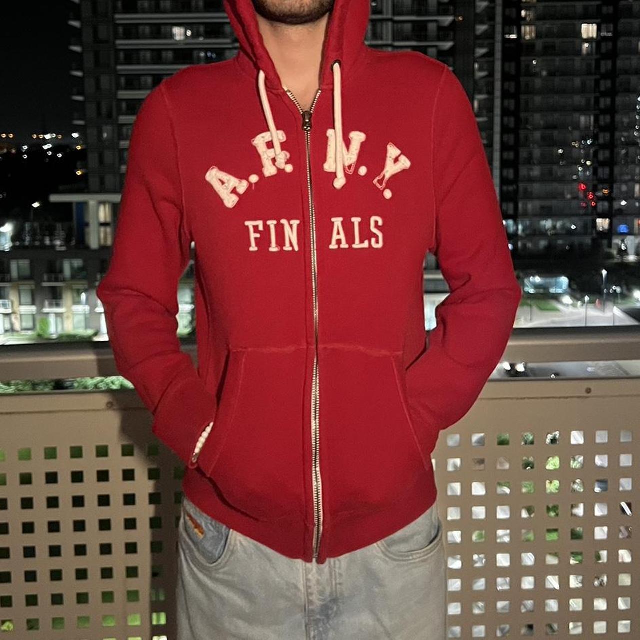 Abercrombie and fitch red hoodie best sale