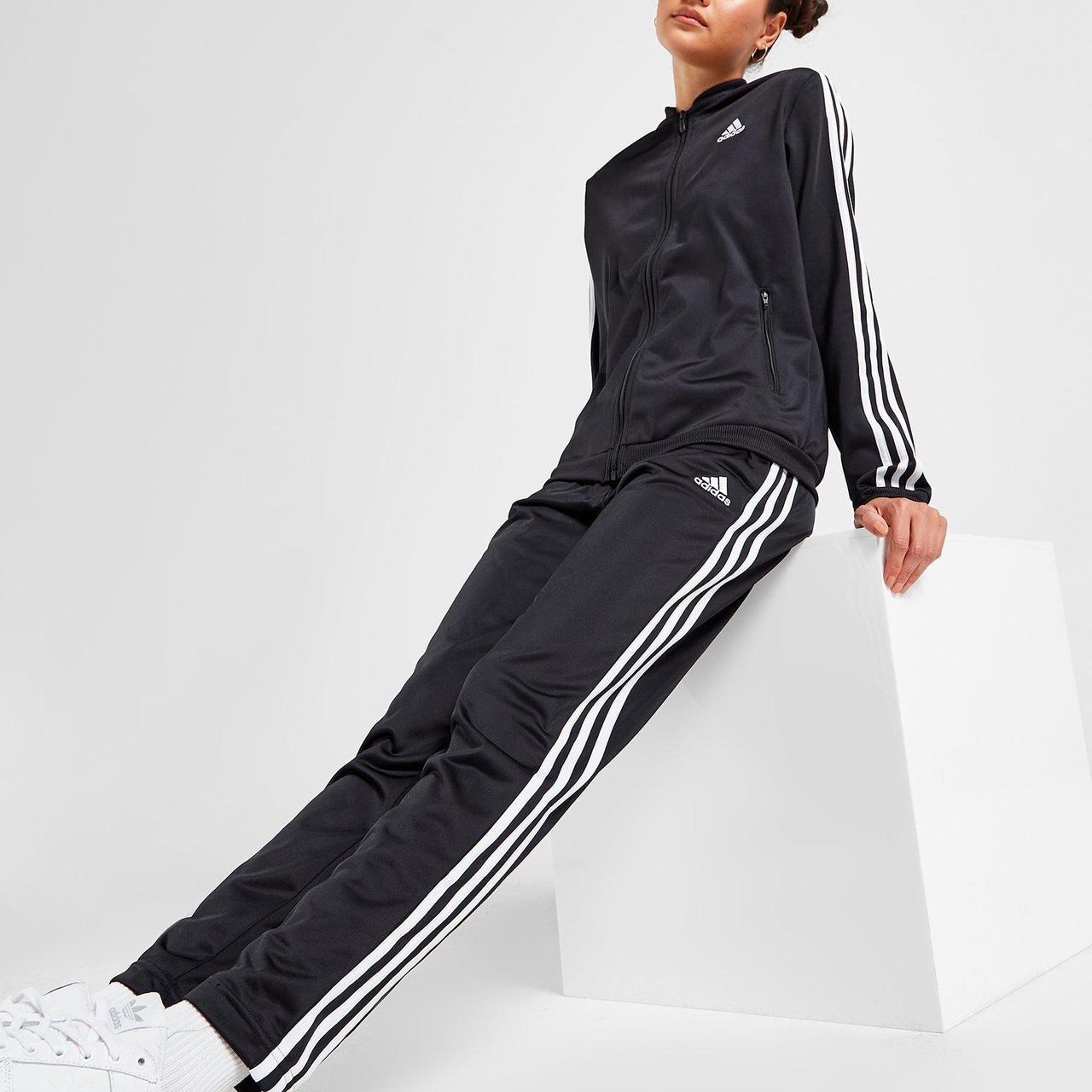 Adidas Women's White and Black Jumpsuit Depop
