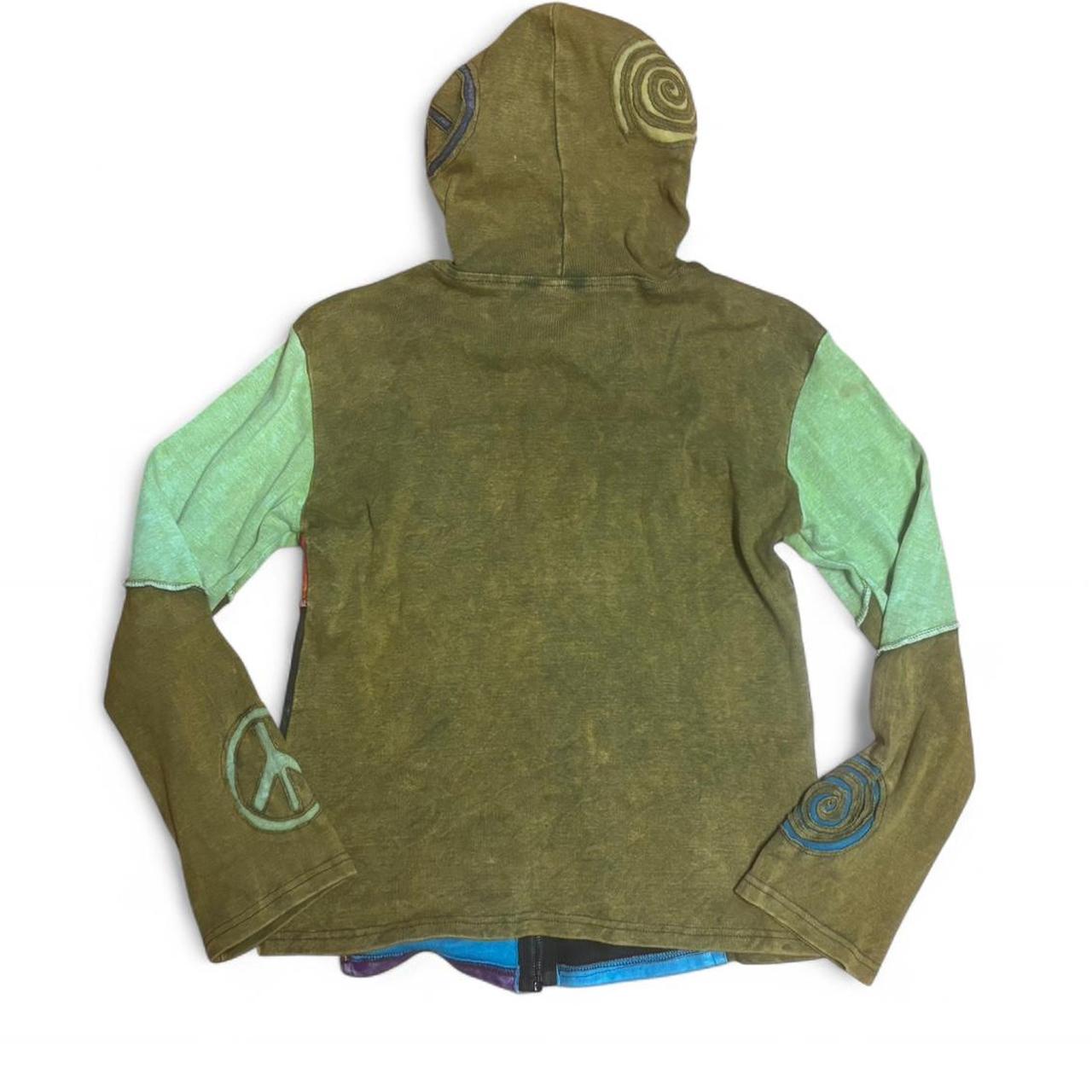 Women's Jacket - Multi - M – Patchwork peace sign… - image 4