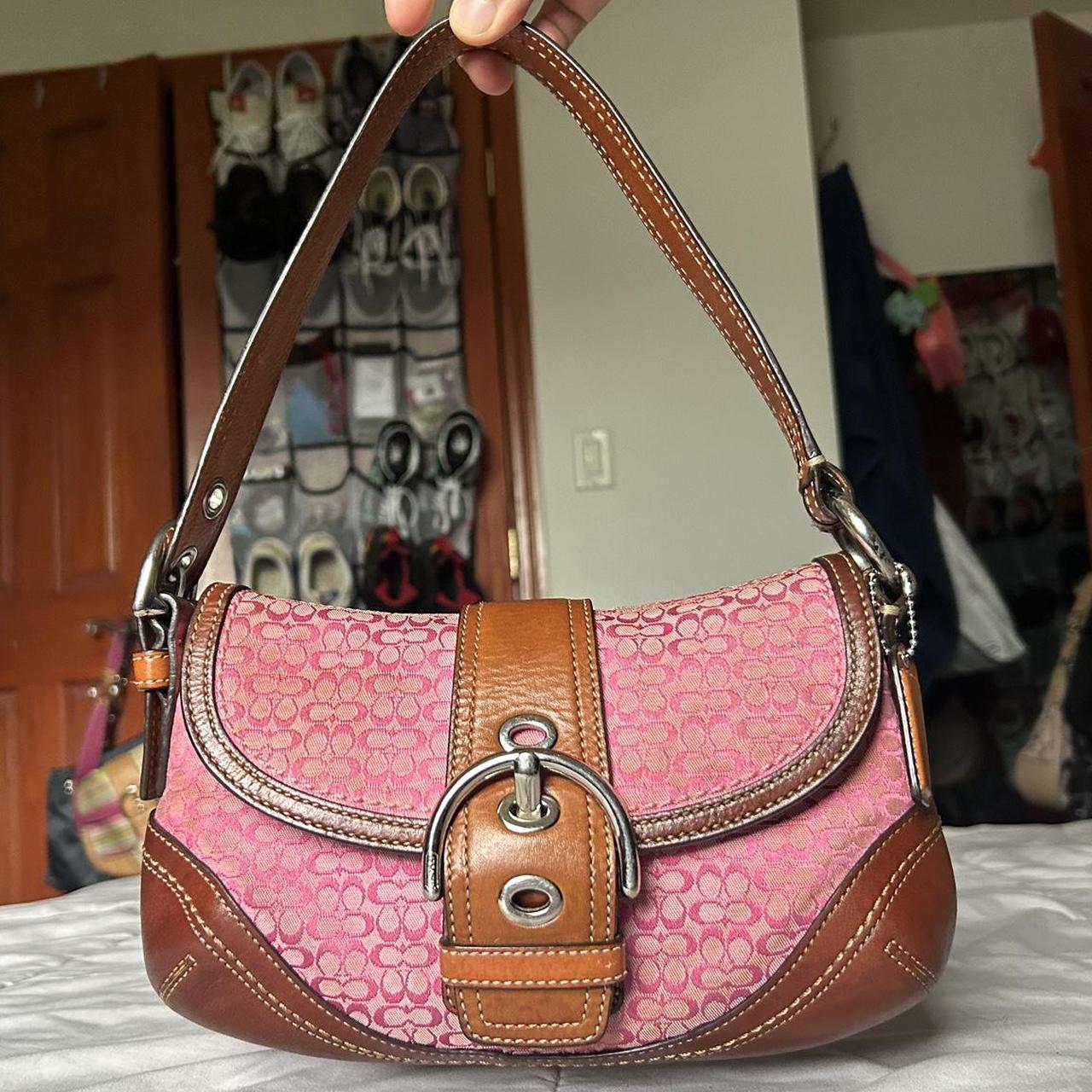 Coach Y2K Pink purchases Jacquard Soho Signature Shoulder Bag