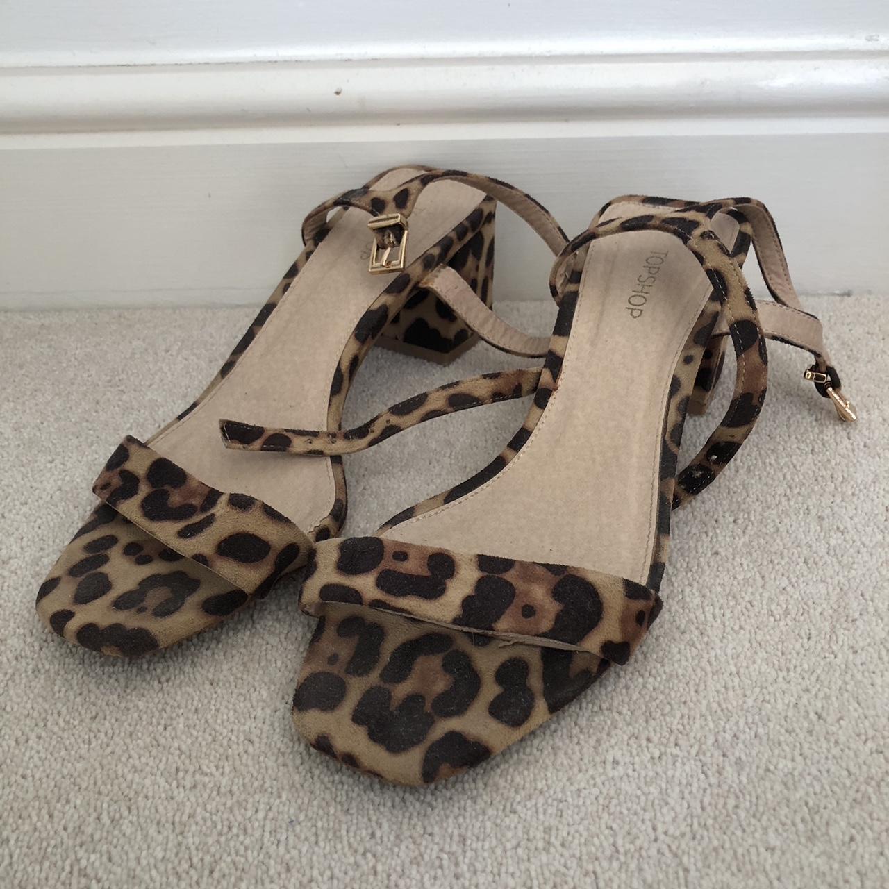 Leopard print block heels topshop hotsell